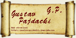 Gustav Pajdački vizit kartica